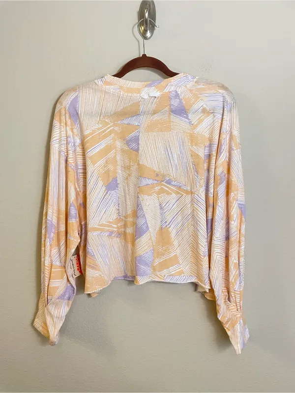 FP Movement Printed Inspire Layer Long Sleeve Crop Top NWT Size M - Image 5