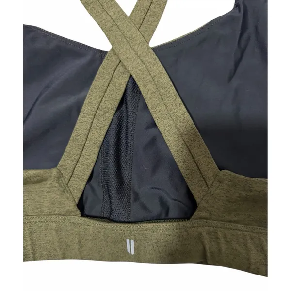 NOBULL Crossback Athletic Training Sports Bra Olive Green Women's Size XL‎ - Image 6