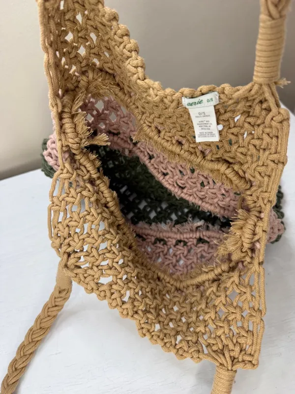 Aerie Multicolor Crochet Tote Bag - Image 7