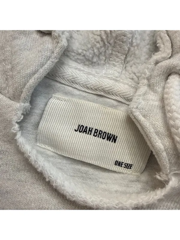 JOAH BROWN Pearl Grey French Terry Lounge Set Cropped Hoodie Joggers - Image 7
