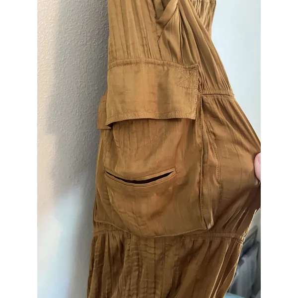 Free People‎ “So Slick” Cargo Pants Size S Brown Slouchy Pocket Pants - Image 5