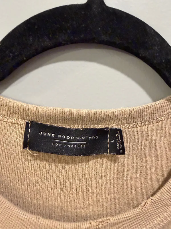 Junk Food Clothing Vintage Inspired Dodge Distressed Tee Tan - Image 4
