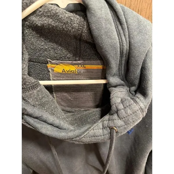 Aviator Nation Ninja Pullover Hoodie in a charcoal gray wash women's xxl - Image 3