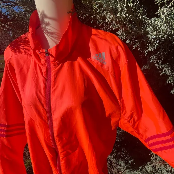 Adidas Women's Bright orange Windbreaker - Image 2