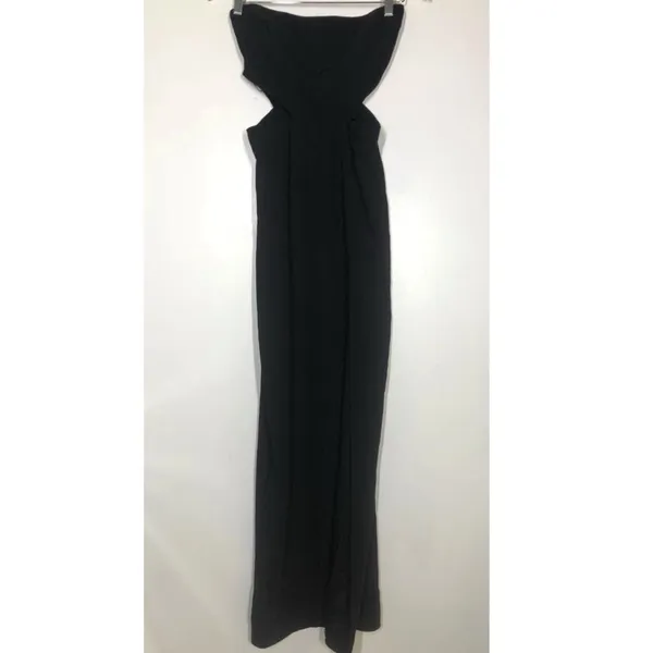 Amanda Uprichard‎ Kloss Gown Strapless Cutout Black XS - Image 4