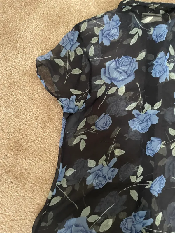 Anchor Blue Vintage sheer floral blouse - Image 5