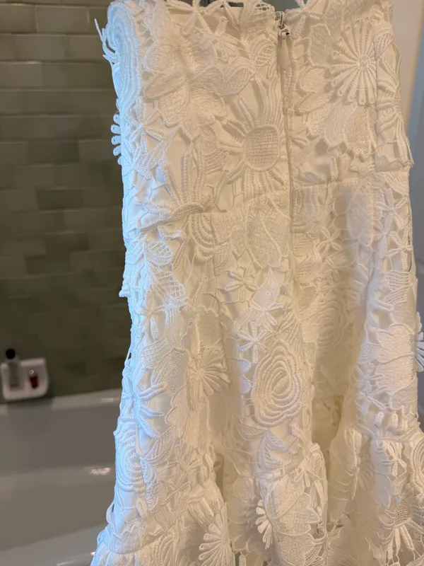 Milly Dress White Floral Mini - Image 6