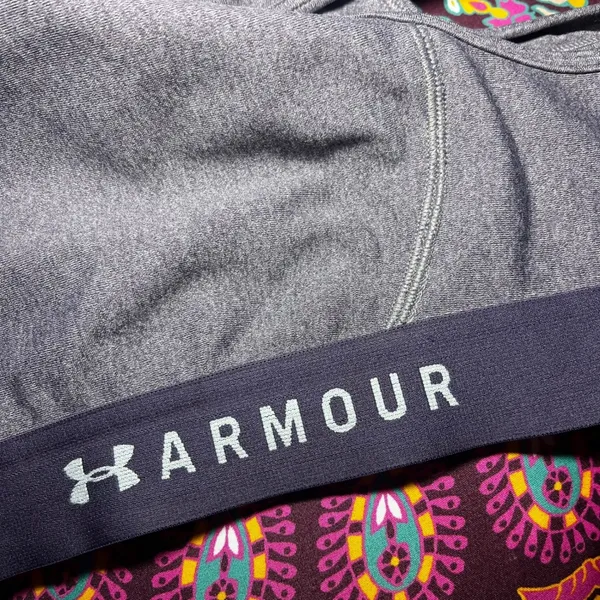 ✨Under Armour Women's Compression Sports Bra Purple Workout Athletic‎ Size Large - Image 4