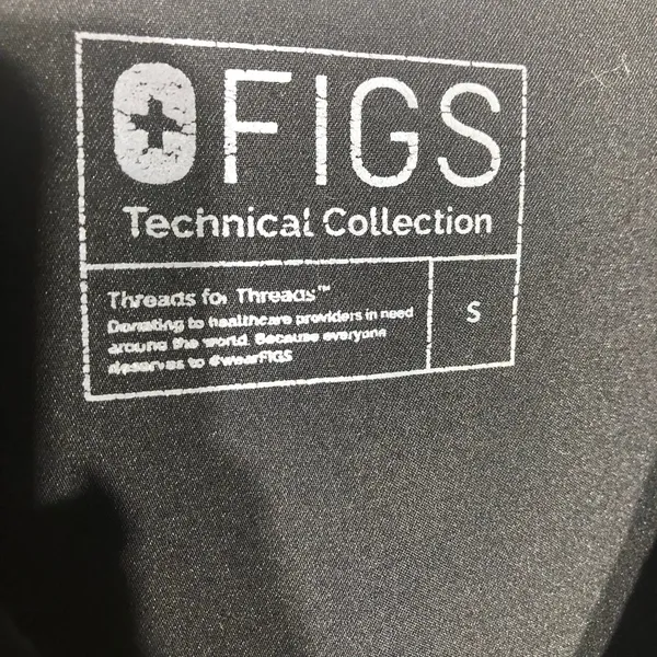 Figs Technical Collection Scrub Set Casma Top Straight Leg Pants Black sz S - Image 13