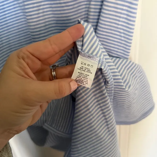 Renwick Light Blue Striped Dress polo striped cotton stretch‎ - Image 5
