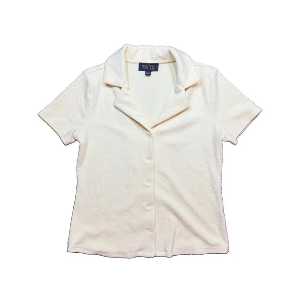 Pastel yellow collared button - Image 2