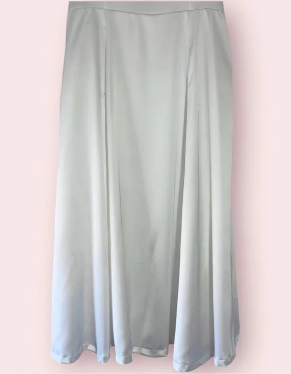 White / Ivory Tulle Midi Tea Length Dress - Image 6