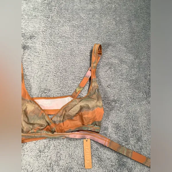 NWT Skims jelly sheer Wrap bralette tie dye medium - Image 4
