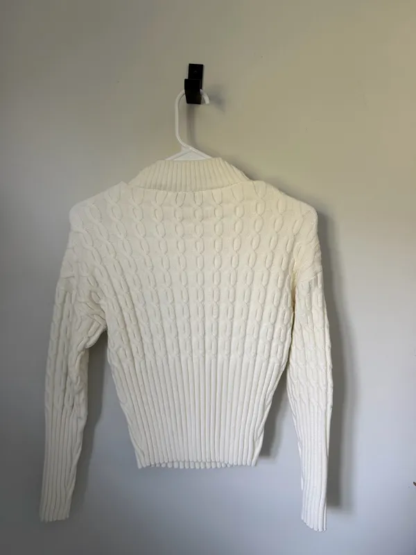 Turtleneck fitted sweater White Size M - Image 2