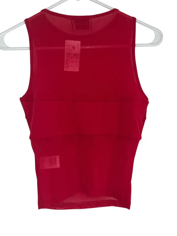 Runaway The Label Meila Top in Cherry Medium Womens Sleeveless Tank - Image 7