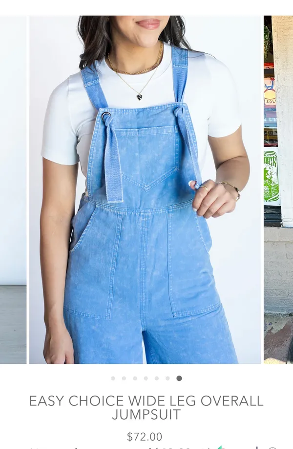 Apricot Lane Wide Leg Overall Jumpsuit - Image 4