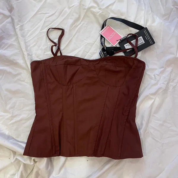 Pretty Little Thing brown corset - Image 2