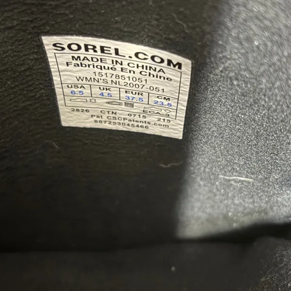 Sorel Slimboot Grey Brown Leather Tall Waterproof Winter Boots NL2007-051 6.5 - Image 8