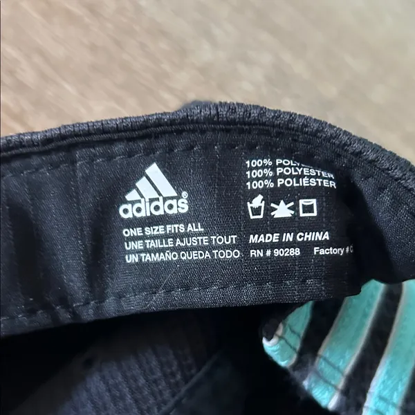 Adidas Black Cap with Aqua Accents - Image 2