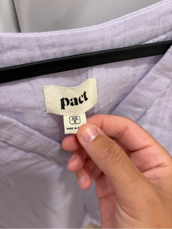 Pact Coastal Daily 100% Organic Cotton Top Size XS/S - Image 3