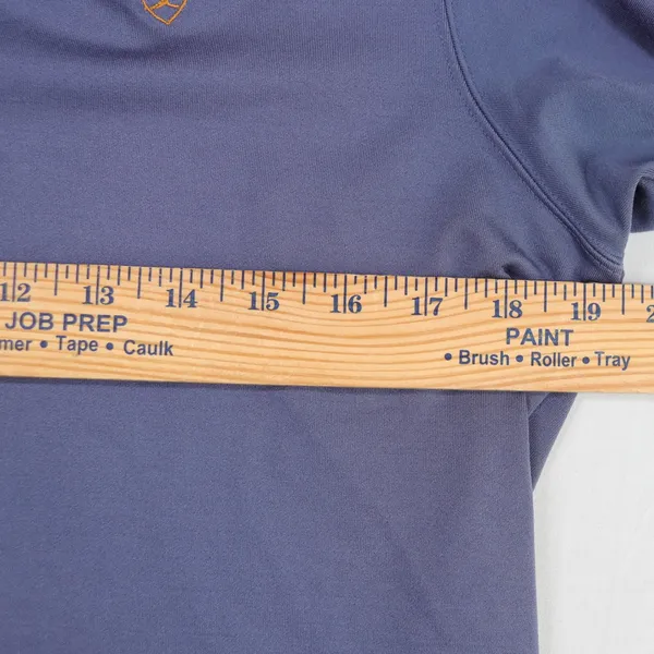 Ariat Polo Shirt Women Medium Blue Short Sleeve Coolmax Stretch Equestrian‎ Top - Image 11