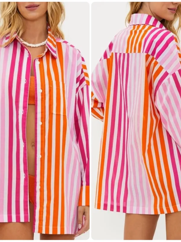 Beach Riot Alexa Striped Button-Up Shirt - Image 2