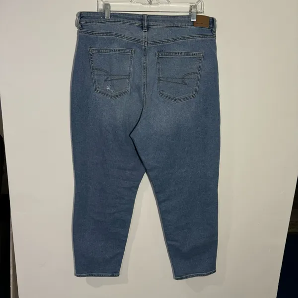 American Eagle Stretch High Rise Mom Jean Sz 18 90s Minimalist Casual‎ Normcore - Image 6