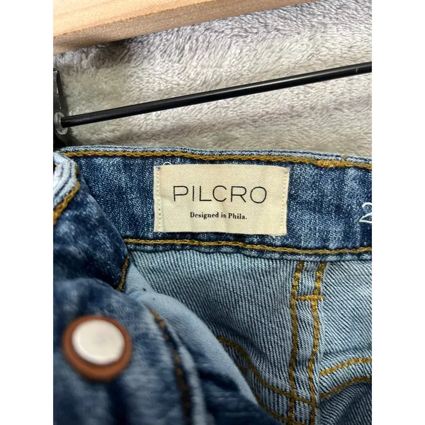 Pilcro Barrel Leg Jeans Blue Denim Women’s Size 25 Modern Effortless Cool Girl‎ - Image 5