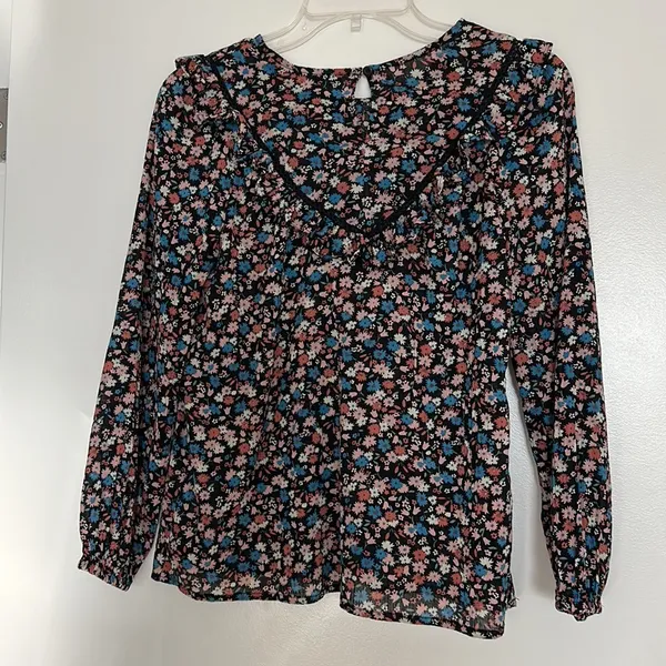 Madewell‎ Ruffle-Yoke Prairie Top in Spring Prairie Xs - Image 6