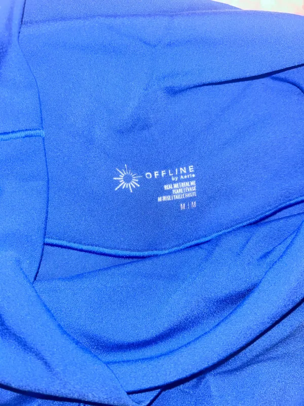 Blue bellbottom crossover leggings - Image 4
