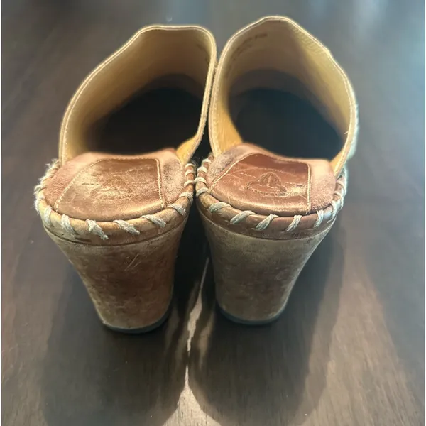 Frye Charlotte Leather‎ Harness Ring Mule Clogs Brown Size 6.5M - Image 2
