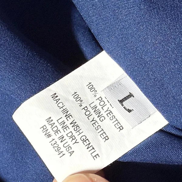 Amanda Uprichard Navy Blue Sleeveless Drop Waist Flounce Hem Dress Size L - Image 3