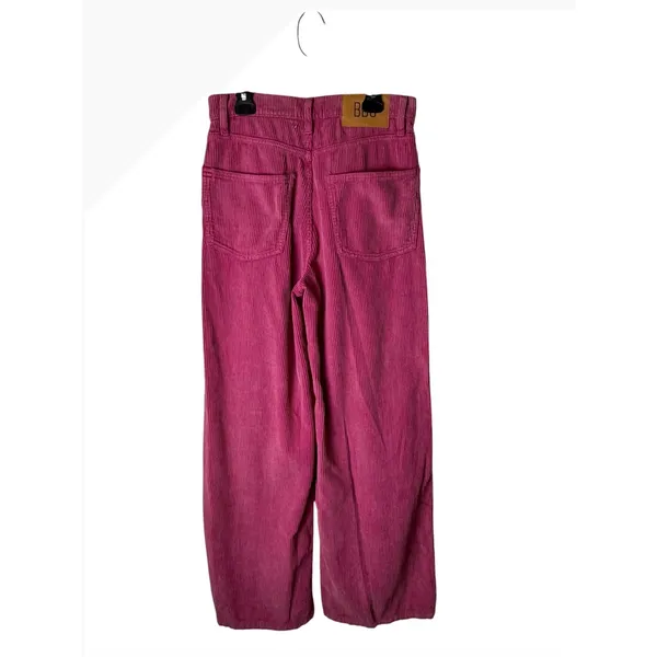 BDG High And Wide Corduroy Pants Women 26 Pink Wide Leg High Rise Streetwear Y2K - Image 3