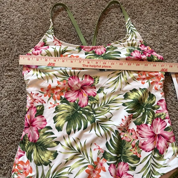 XXL Hurley Bayshore Pink Womens‎ One Piece Bathing Suit Swimwear Floral NWT - Image 5