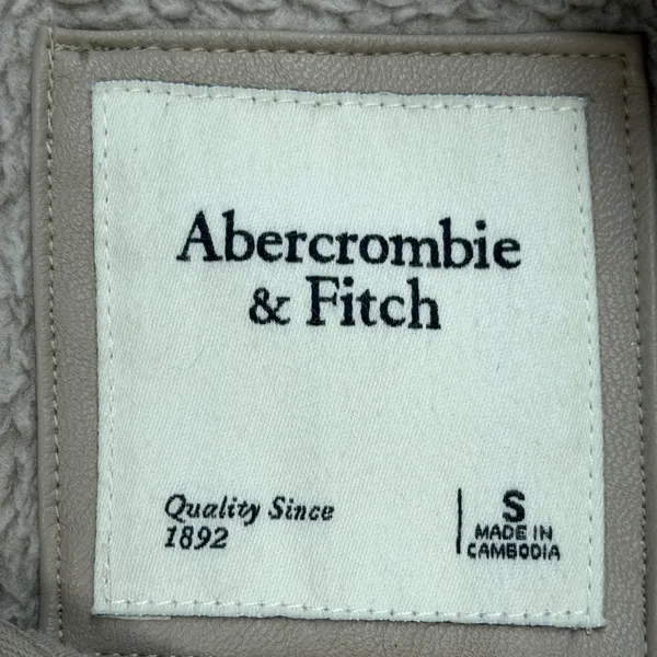 Abercrombie & Fitch Fleece Pullover Women S Tan Gorpcore Cabincore Soft Academia - Image 3