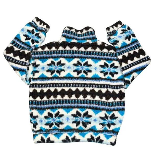 Aerie Offline Oversized Aztec Fleece Sherpa Quarter Zip Pullover size Medium - Image 6