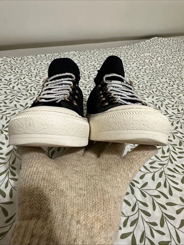 Christian Dior Black & White J'Adior Lace-Up Platform Sneakers - Image 4