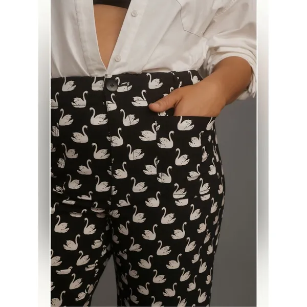 Anthropologie Maeve Colette High Rise Wide Leg Crop Pants in Magic Fabric - Image 8