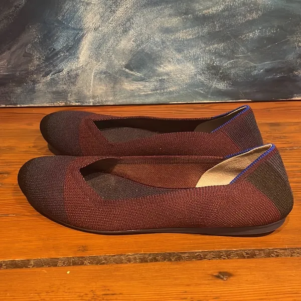 Rothy's The Flat Blackberry Captoe Ombre Striped Colorblock Pattern Size‎ 8 - Image 2