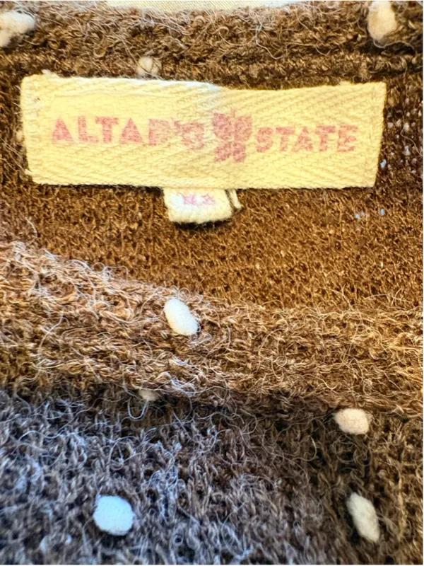Altar'd State Polka Dot Lace Trimmed Sweater Women's Size XS (Oversized) - Image 6