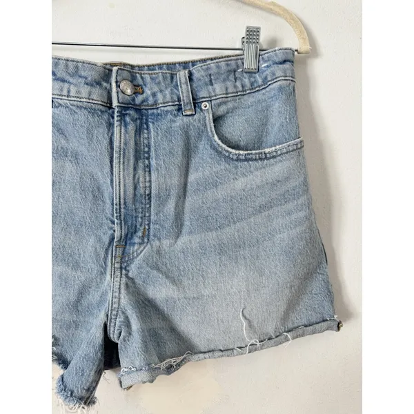 Madewell The Curvy Perfect Jean Shorts Foster Wash Women’s Size 31 Raw Hem - Image 6