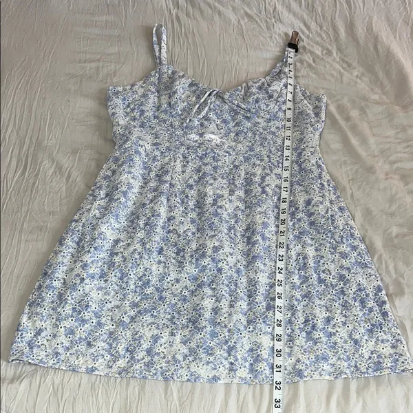 Lulus Effortless Personality Blue Floral‎ Embroidered Mini Dress Size Large - Image 5
