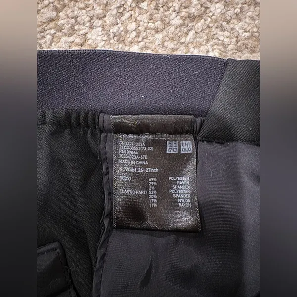 Uniqlo Rayon Blend Elastic Waist Pants | Size: Small - Image 3