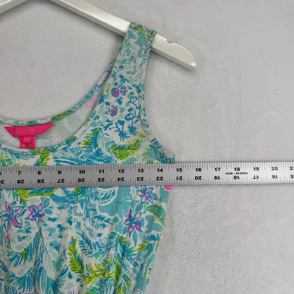 Lilly Pulitzer Women XXS Blue Tropical Beach Print‎ Skort Romper Style 001915 - Image 3