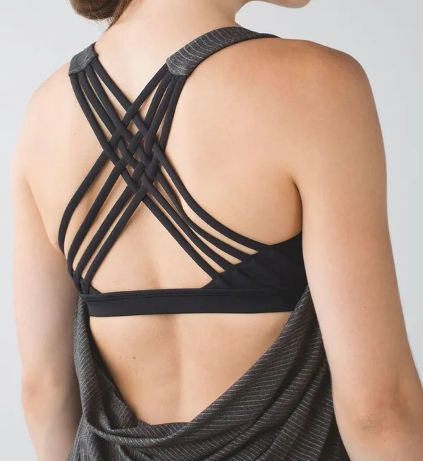 Black Tank Top W Sports Bra - Image 2