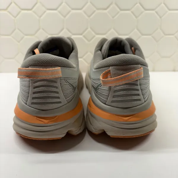 Hoka One One Bondi 7 Running Shoes Women 9 Grey Orange Cushioned 1110519 HMSH - Image 3
