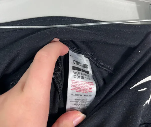 Black Mesh Panel Detail Athletic Athleisure Leggings Pockets Small S - Image 5