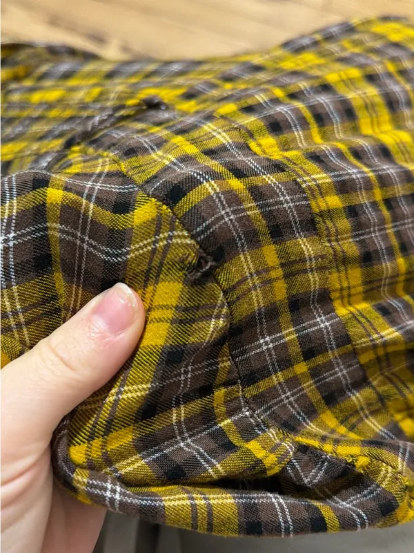 Anthropologie Yellow Plaid Dalton Wrap Midi Dress - Image 10