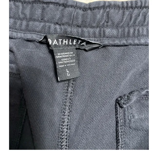 Athleta Joggers Drawstring Women's Size Large Faded Black Athleisure Active - Image 4