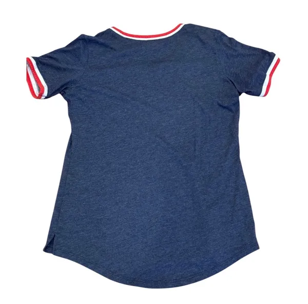 Genuine Merchandise Retro Cleveland Indians Ringer TShirt Blue White Red L MLB Baseball - Image 3